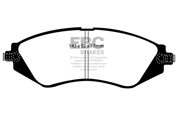 CALÇOS / PASTILHAS TRAVÃO EBC ULTIMAX DAEWOO DP1196