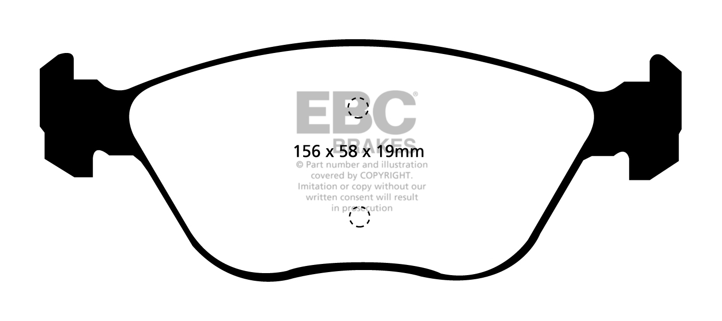 CALÇOS / PASTILHAS TRAVÃO EBC ULTIMAX ALFA ROMEO DP1227