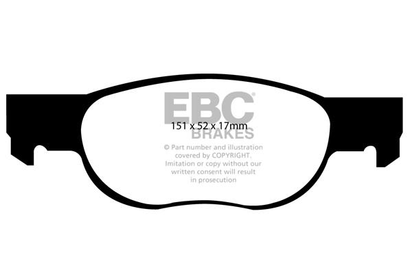 CALÇOS / PASTILHAS TRAVÃO EBC ULTIMAX FIAT PUNTO DP1336