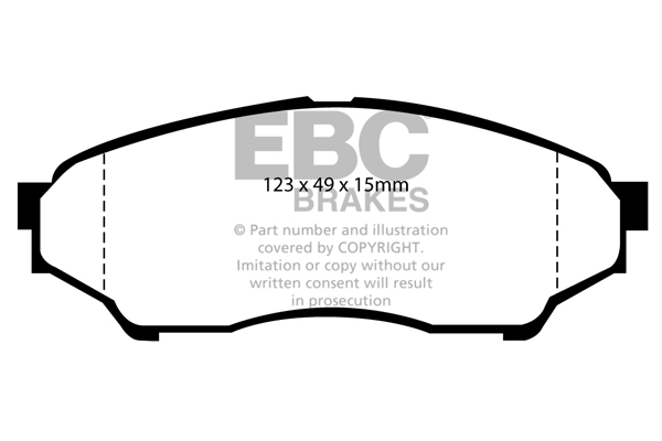 CALÇOS / PASTILHAS TRAVÃO EBC ULTIMAX MITSUBISHI DP1347