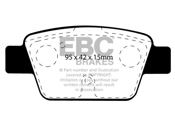 CALÇOS / PASTILHAS TRAVÃO EBC ULTIMAX FIAT DP1381