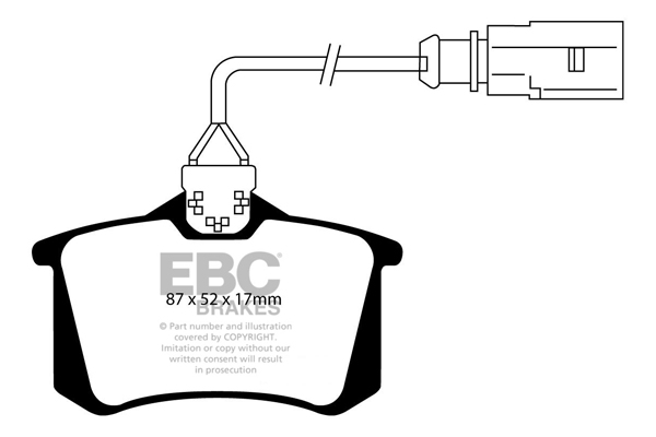 CALÇOS / PASTILHAS TRAVÃO EBC ULTIMAX FORD, SEAT, VW DP1412