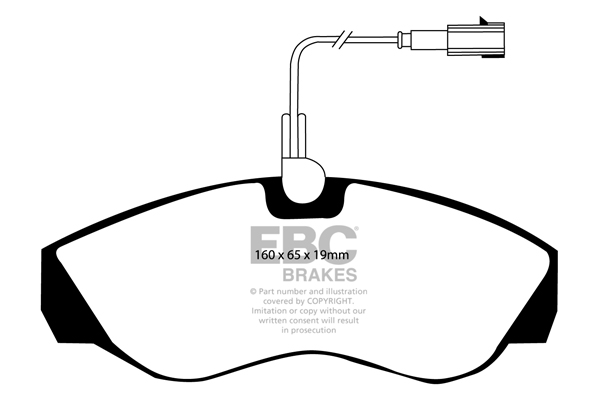 CALÇOS / PASTILHAS TRAVÃO EBC ULTIMAX FIAT DP1418