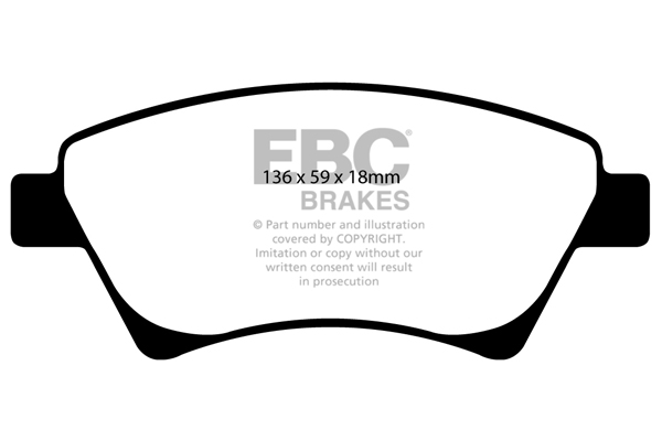 CALÇOS / PASTILHAS TRAVÃO EBC ULTIMAX RENAULT MEGANE/SCENIC DP1468