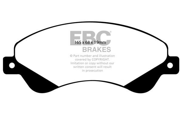 CALÇOS / PASTILHAS TRAVÃO EBC ULTIMAX FORD DP1916