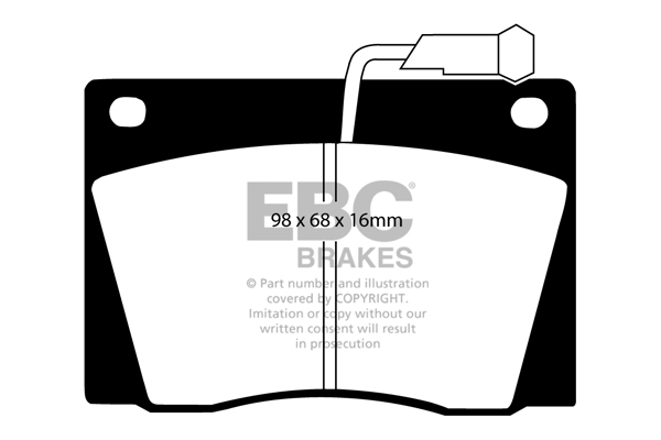 CALÇOS / PASTILHAS TRAVÃO EBC ULTIMAX ROVER DP315