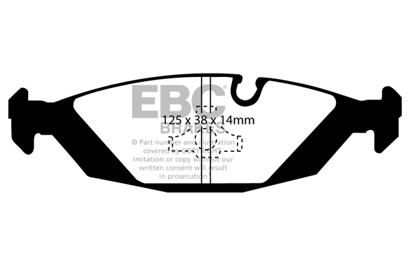 CALÇOS / PASTILHAS TRAVÃO EBC ULTIMAX BMW S3 E30/S5 E28/Z1 TR DP447