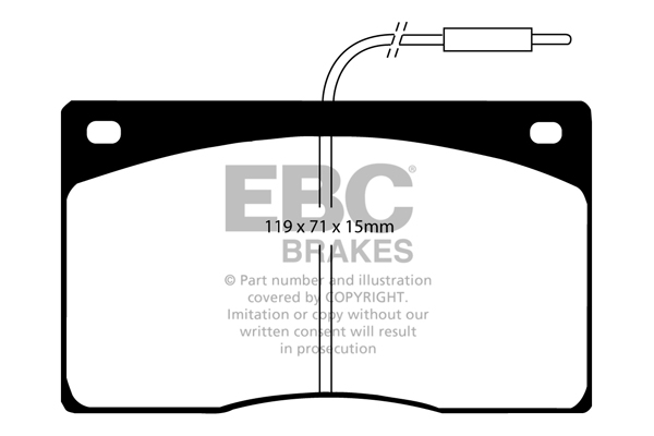 CALÇOS / PASTILHAS TRAVÃO EBC ULTIMAX RENAULT DP581