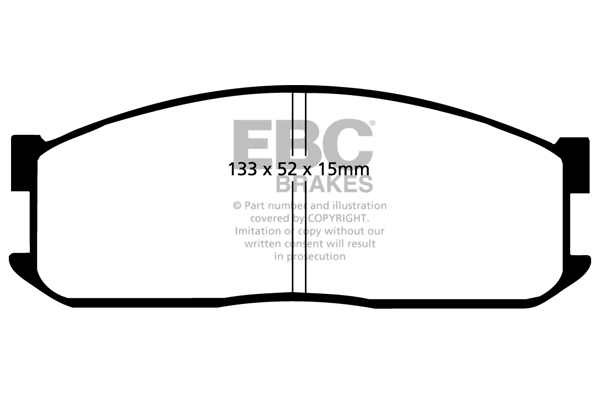 CALÇOS / PASTILHAS TRAVÃO EBC ULTIMAX MAZDA DP599