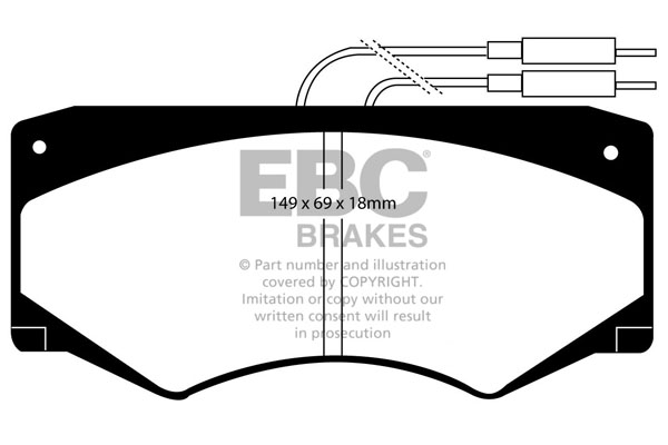 CALÇOS / PASTILHAS TRAVÃO EBC ULTIMAX FIAT DP720
