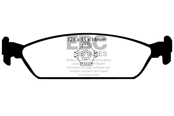 CALÇOS / PASTILHAS TRAVÃO EBC ULTIMAX DAIHATSU DP768