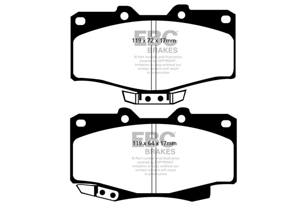 CALÇOS / PASTILHAS TRAVÃO EBC ULTIMAX TOYOTA HILUX/LANDCRUISER DP807