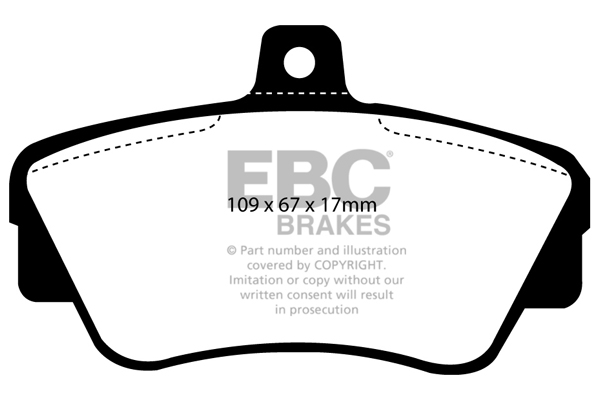 CALÇOS / PASTILHAS TRAVÃO EBC ULTIMAX VOLVO DP838