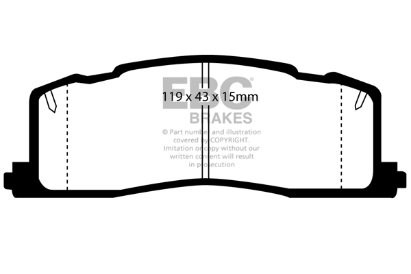 CALÇOS / PASTILHAS TRAVÃO EBC ULTIMAX TOYOTA DP878