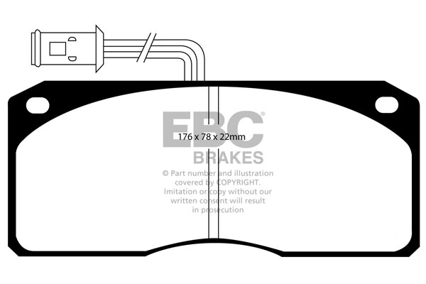CALÇOS / PASTILHAS TRAVÃO EBC ULTIMAX FORD DP900