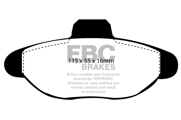 CALÇOS / PASTILHAS TRAVÃO EBC ULTIMAX FIAT DP944