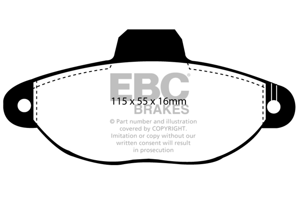 CALÇOS / PASTILHAS TRAVÃO EBC ULTIMAX FIAT PUNTO/PANDA DP945